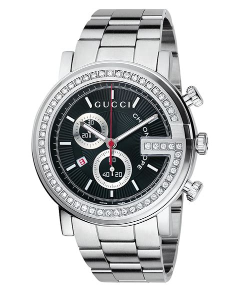 diamond face gucci watch|men's gucci watch diamond bezel.